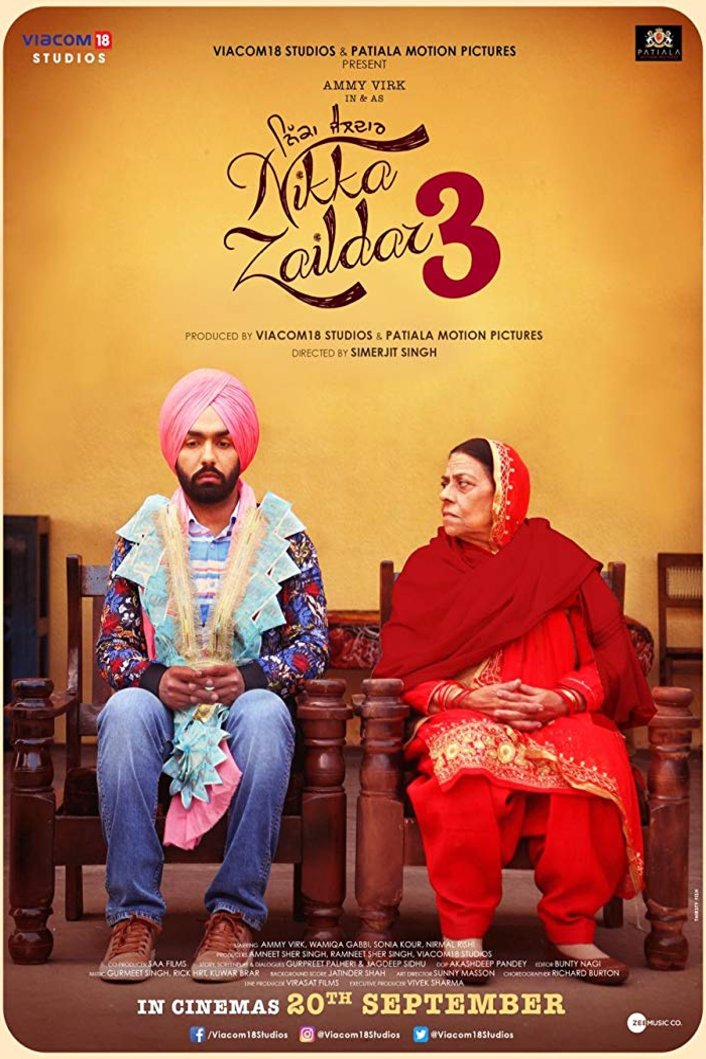 Punjabi poster of the movie Nikka Zaildar 3