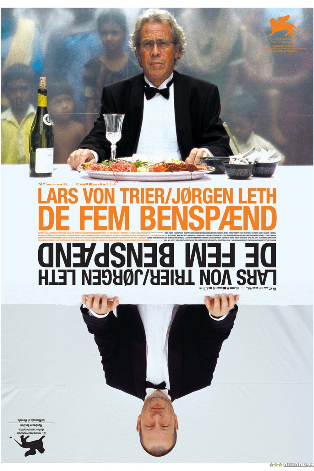 Danish poster of the movie De Fem benspaend