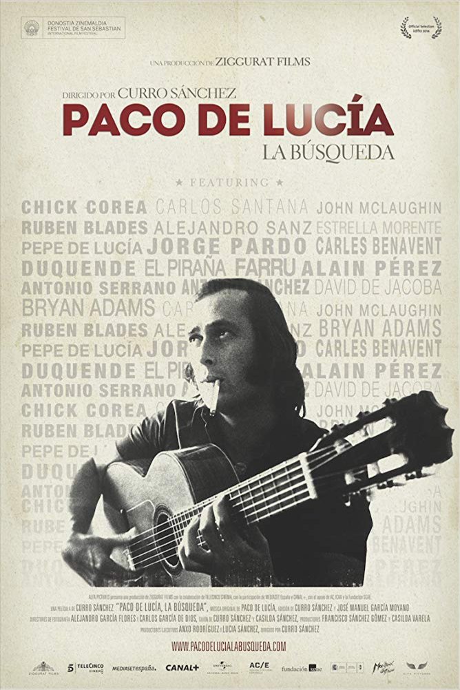 Spanish poster of the movie Paco de Lucía: A Journey
