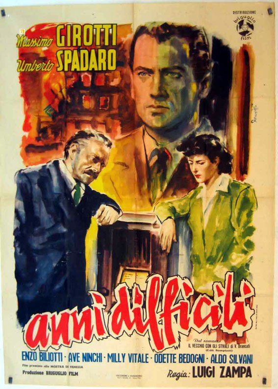 Italian poster of the movie Difficult Years
