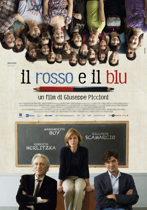 Italian poster of the movie The Red and the Blue