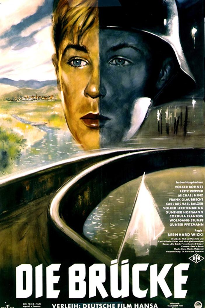 German poster of the movie Die Brücke