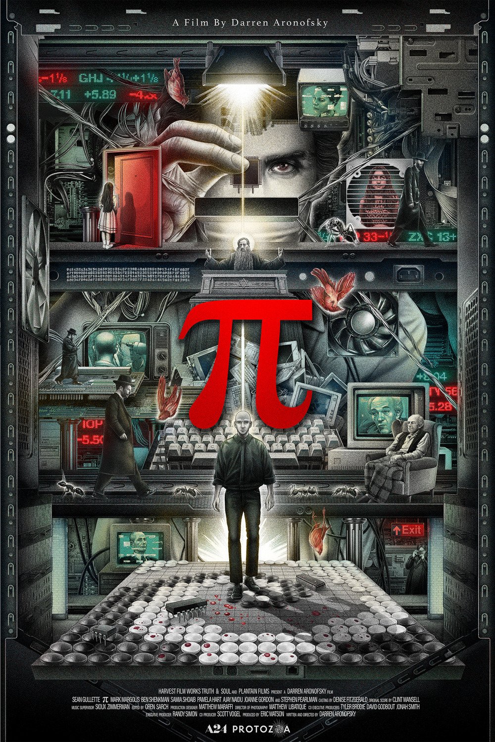 Hebrew poster of the movie Pi