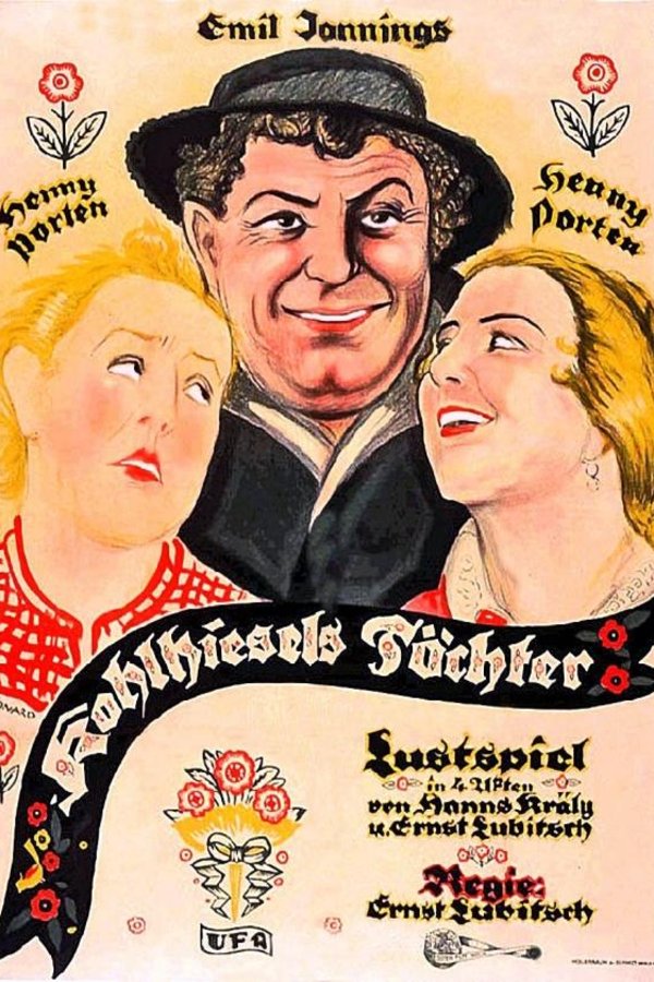 Silent poster of the movie Kohlhiesel's Daughters