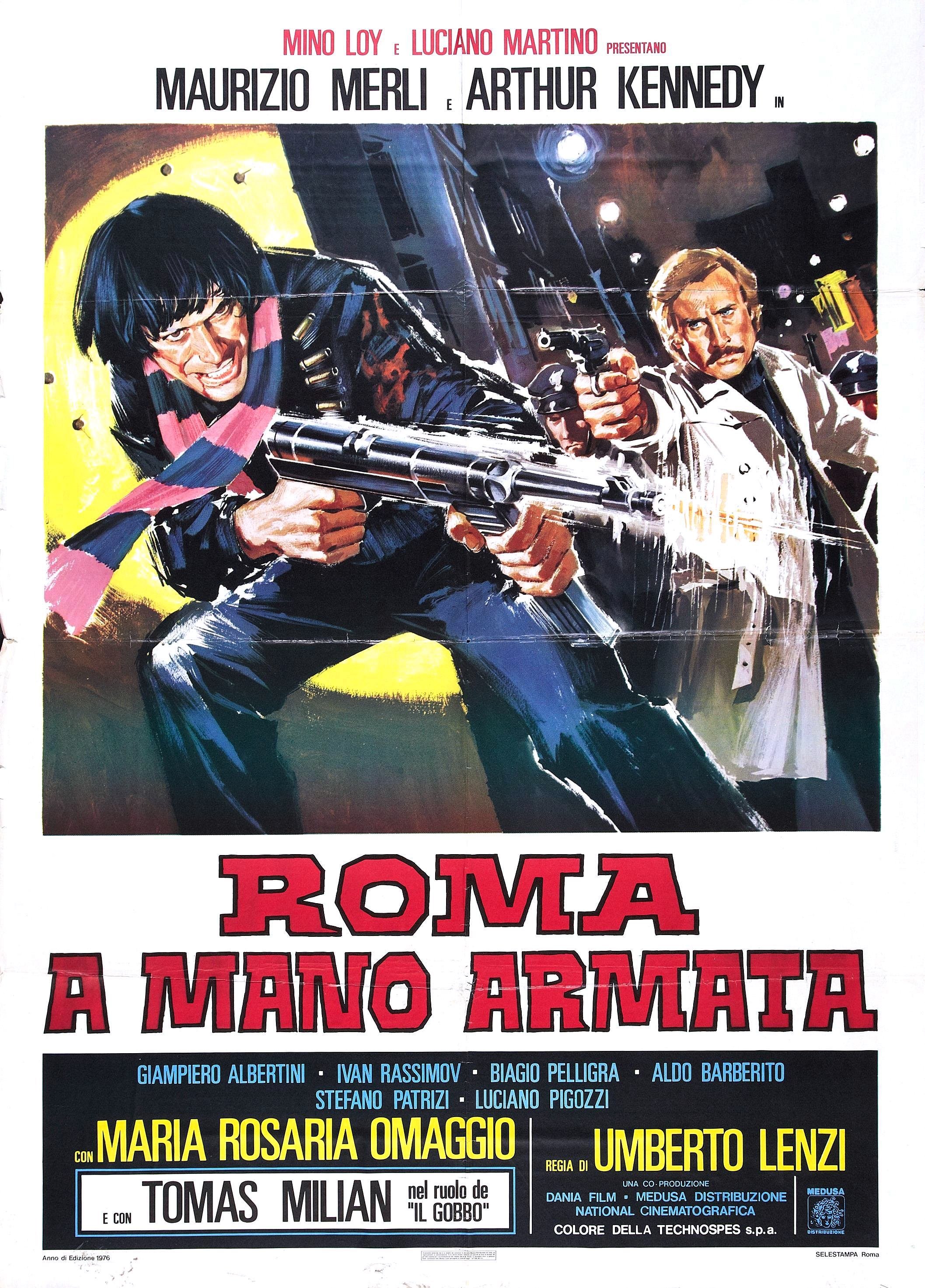Italian poster of the movie Roma a mano armata