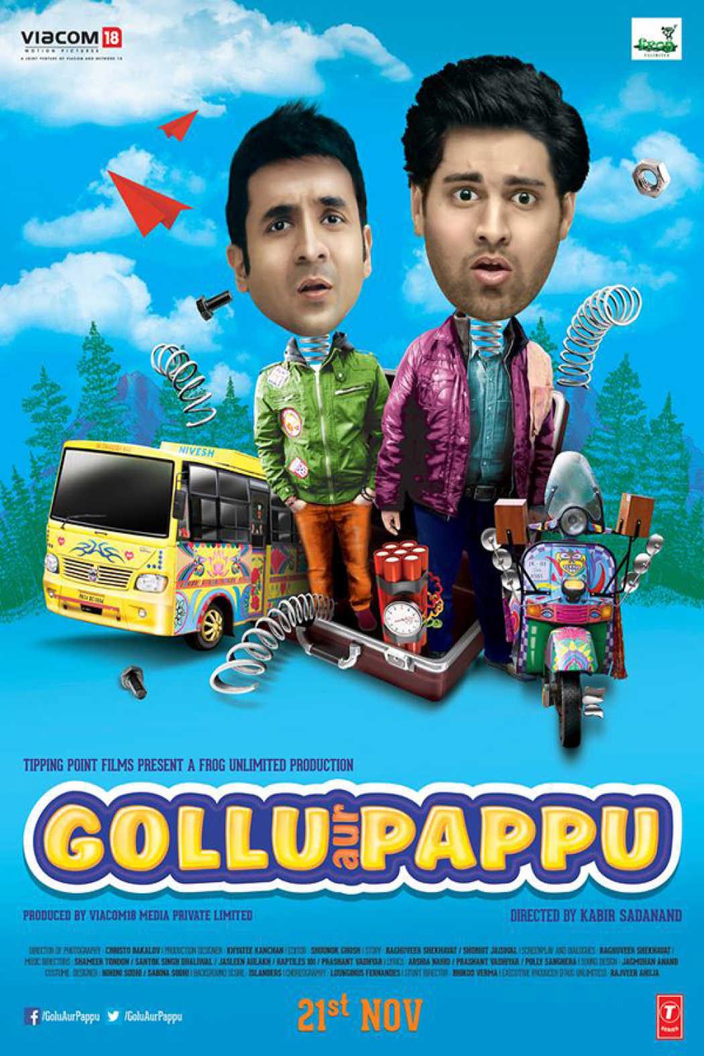 Hindi poster of the movie Gollu aur Pappu