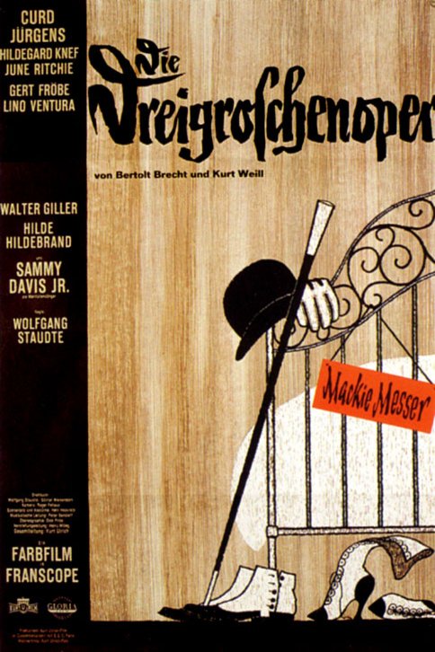 German poster of the movie The Three Penny Opera