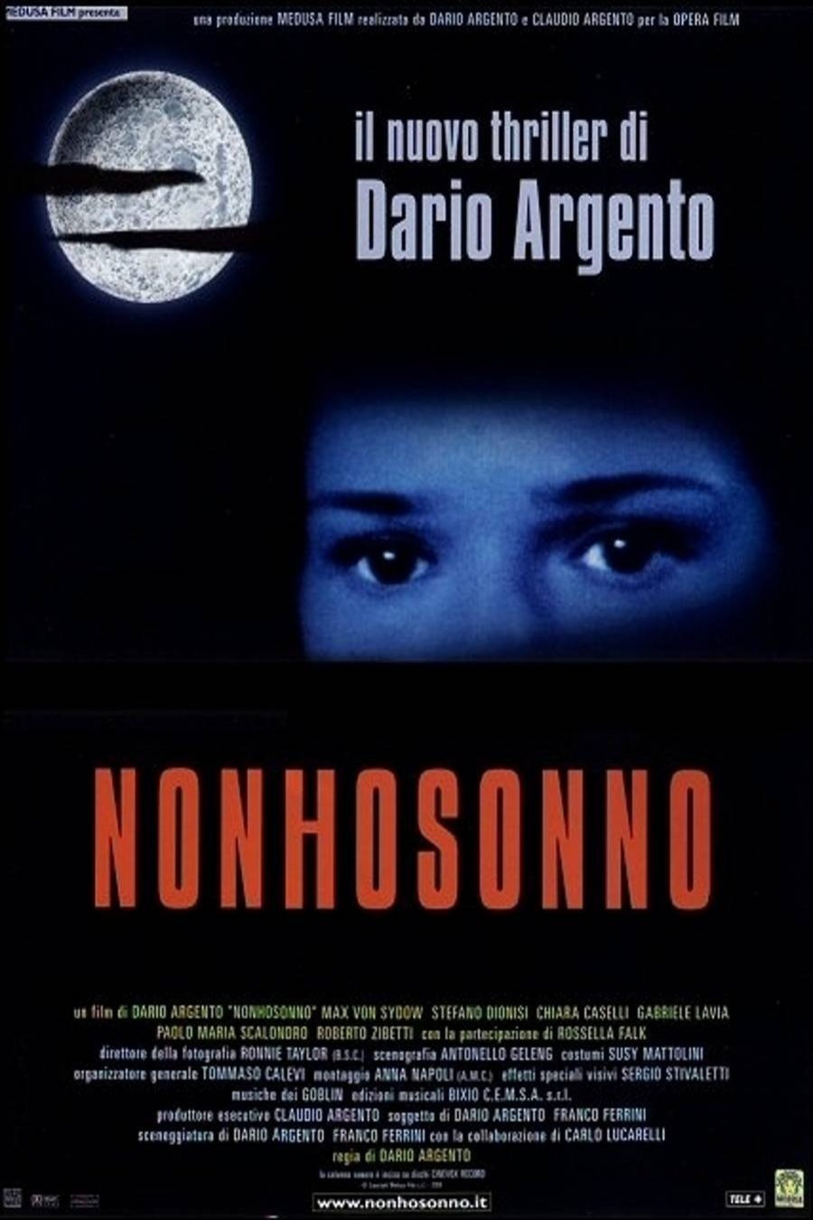 Italian poster of the movie Non ho sonno